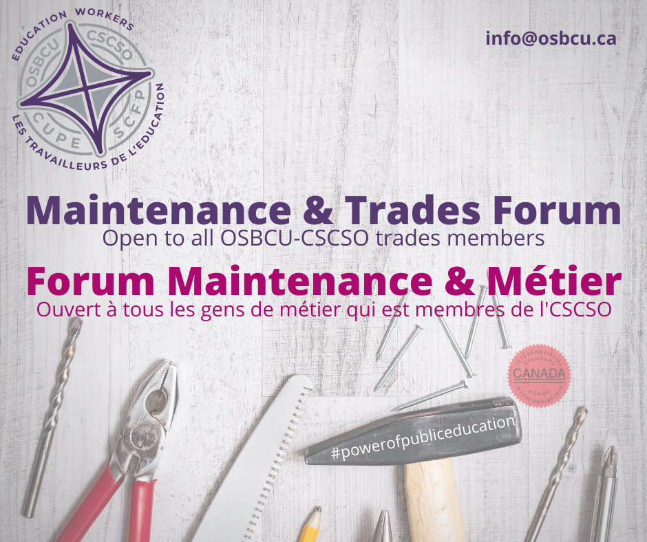Maintenance and Trades Classification Forum