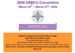 2026 OSBCU Convention @ Sheraton Parkway Hotel, Richmond Hill